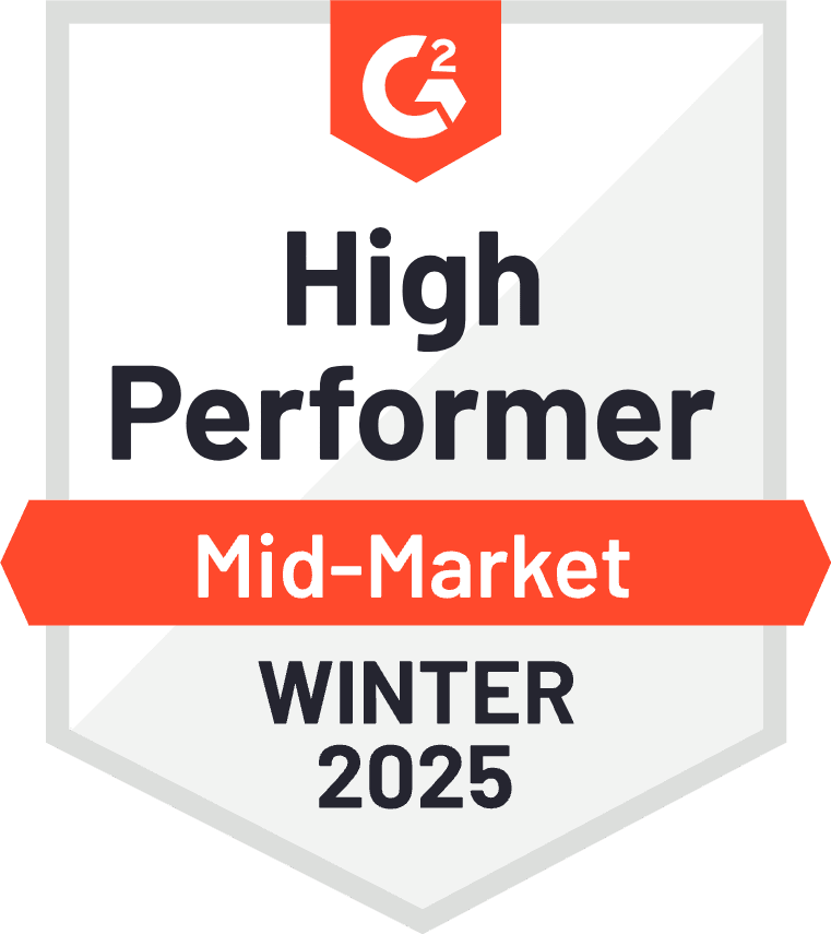 G2 High Performer Mid-Market, Winter 2025
